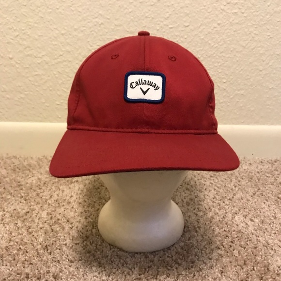 Callaway Golf Hat Cap Size L - XL Stretch Fit‎ Red Golf HAT CAP - Picture 1 of 8